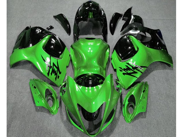 Verde Brillante & Negro 2008-2020 Suzuki GSXR 1300 Carenados Moto