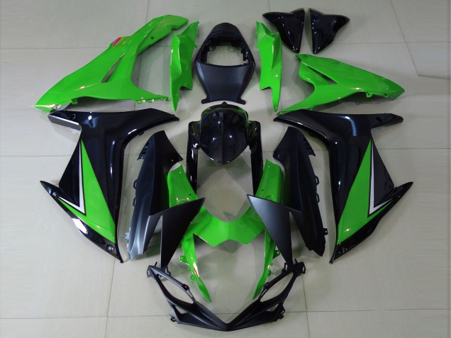 Verde Brillante & Negro 2011-2024 Suzuki GSXR 600-750 Carenados Moto