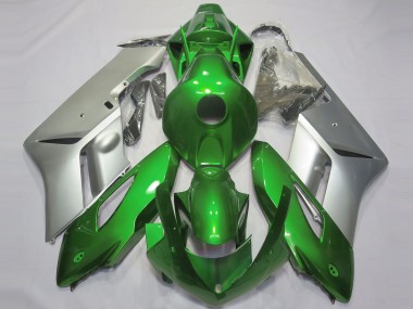 Verde Brillante & Plata 2004-2005 Honda CBR1000RR Carenados Moto