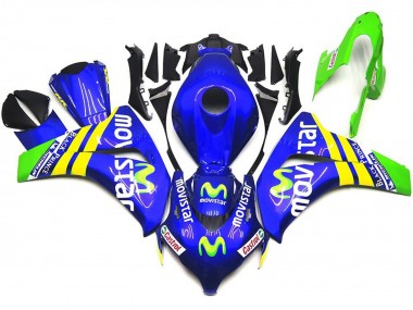 Vibrante Movistar 2008-2011 Honda CBR1000RR Carenados Moto